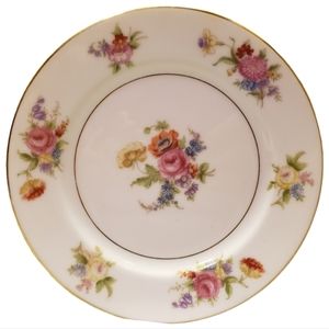 1 Vtg 1933 Bread/Butter Plate Phyliss By Noritake Roses Flowers Porcelain Gold